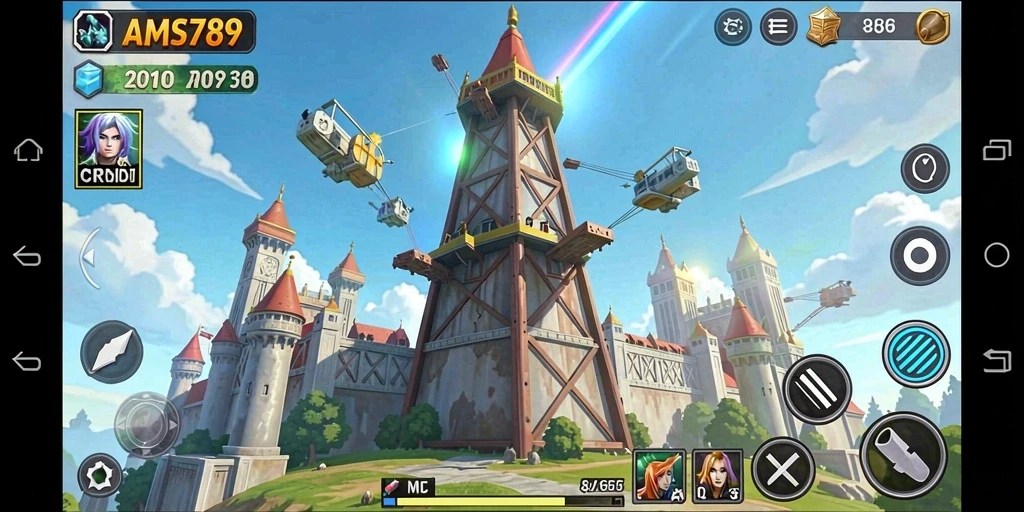 Gameplay mendebarkan dari AMS789 dengan menara bertahan yang strategis.