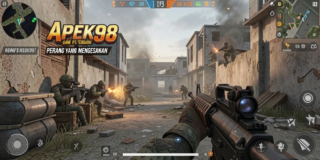 Tampilan seru gameplay APEK88 yang memukau dengan aksi menembak intens.