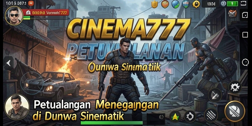 Screenshot menunjukkan gameplay seru dalam dunia sinematik.