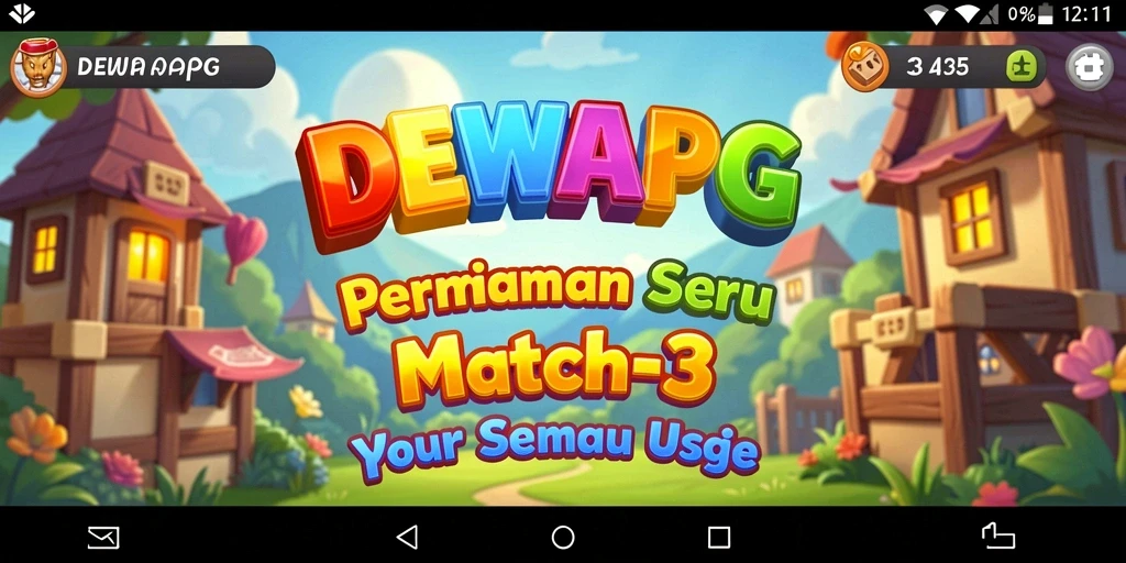 Tampilan gameplay DEWAPG yang seru dan penuh tantangan Match-3.