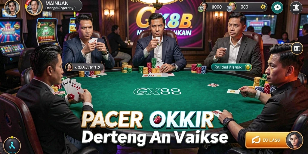 Screenshot gameplay GX88 menampilkan aksi seru permainan Poker.