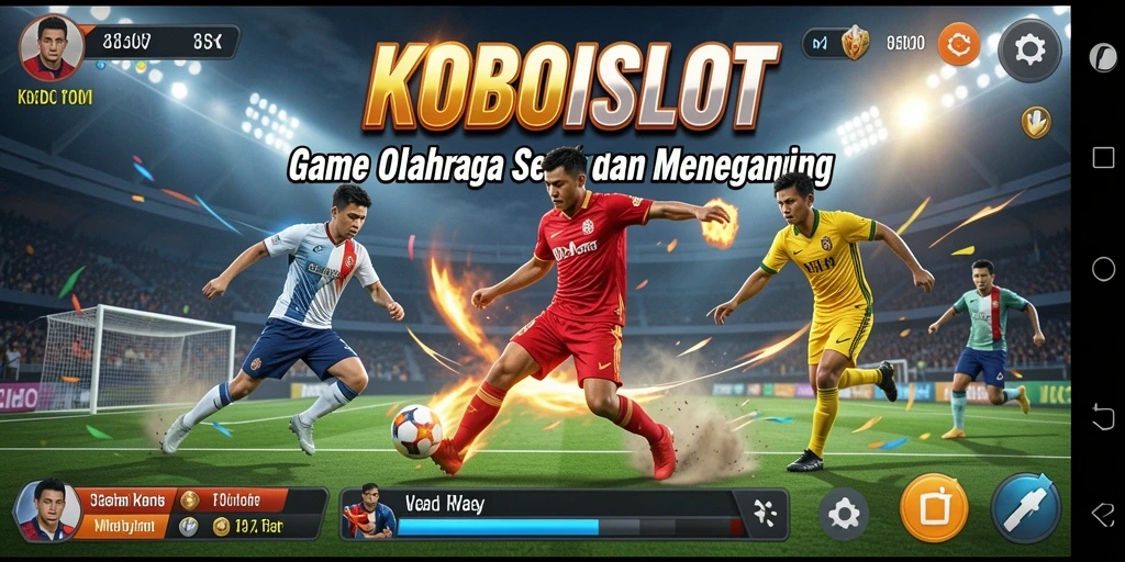 Tampilan gameplay seru dalam KOBOISLOT dengan aksi olahraga yang mendebarkan.