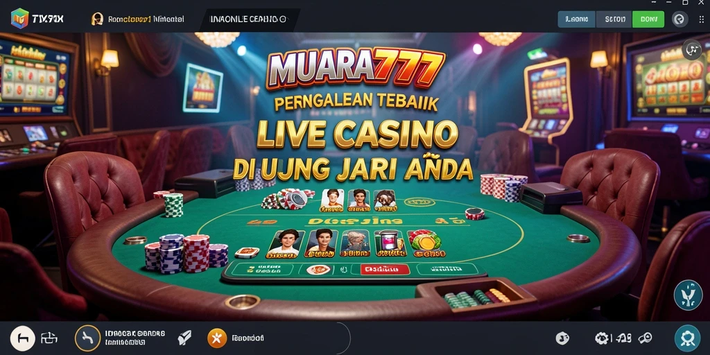 Tampilan gameplay Live Casino yang mendebarkan di MUARA777.