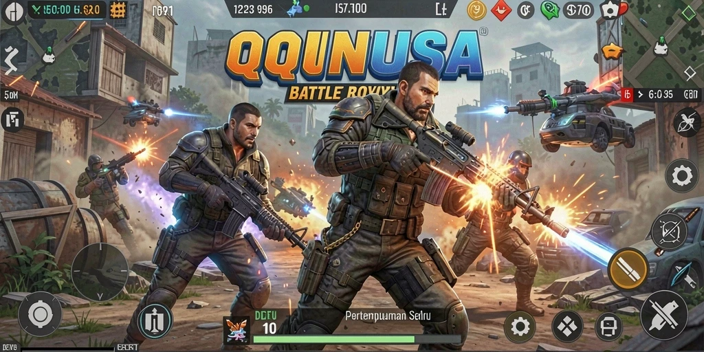 Gameplay mendebarkan dalam arena pertempuran QQNUSA.