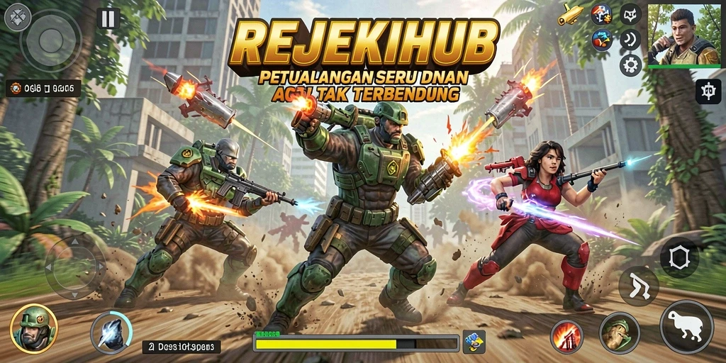 Tampilan gameplay seru dari REJEKIHUB dengan berbagai tantangan aksi.