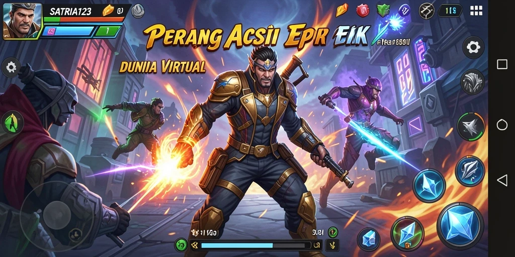 Gameplay mendebarkan dengan pertempuran seru di SATRIA123.