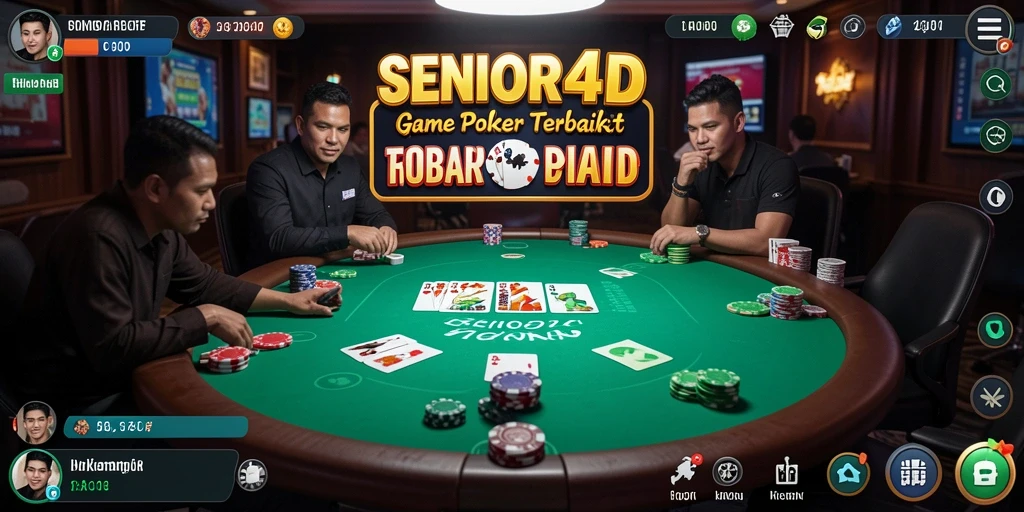 Gameplay SENIOR4D yang seru dan mendebarkan dalam permainan poker.