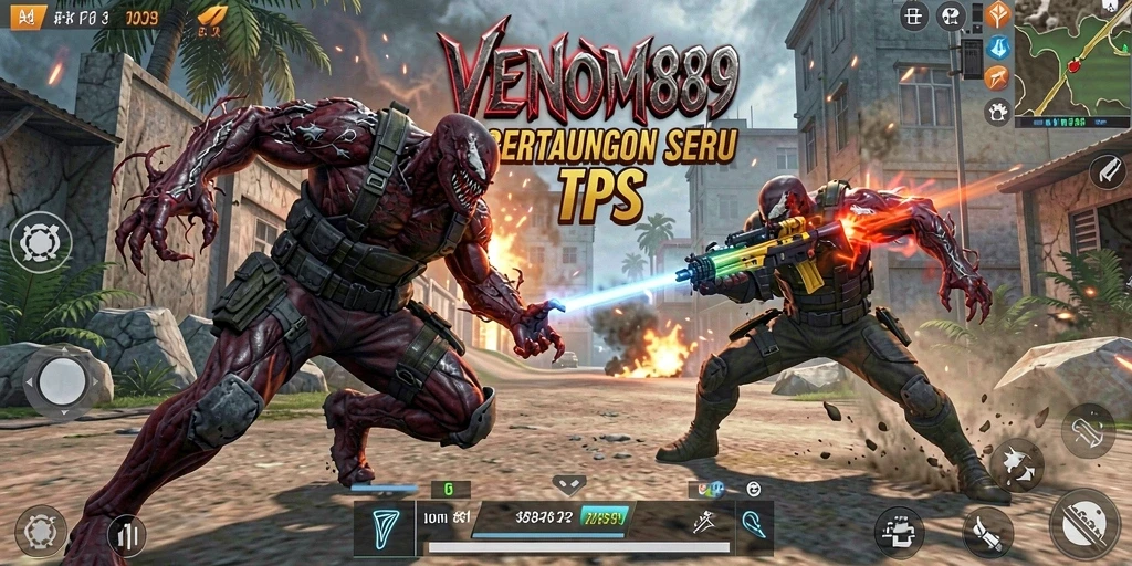Tampilan menarik dari gameplay TPS di VENOM889.