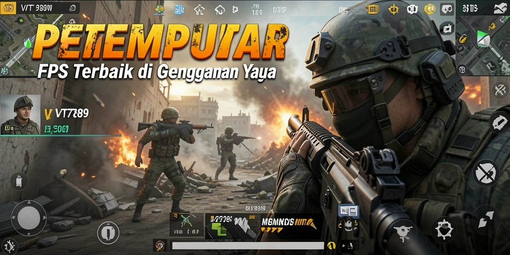Tampilan gameplay canggih dan aksi tembak-menembak di VT789.