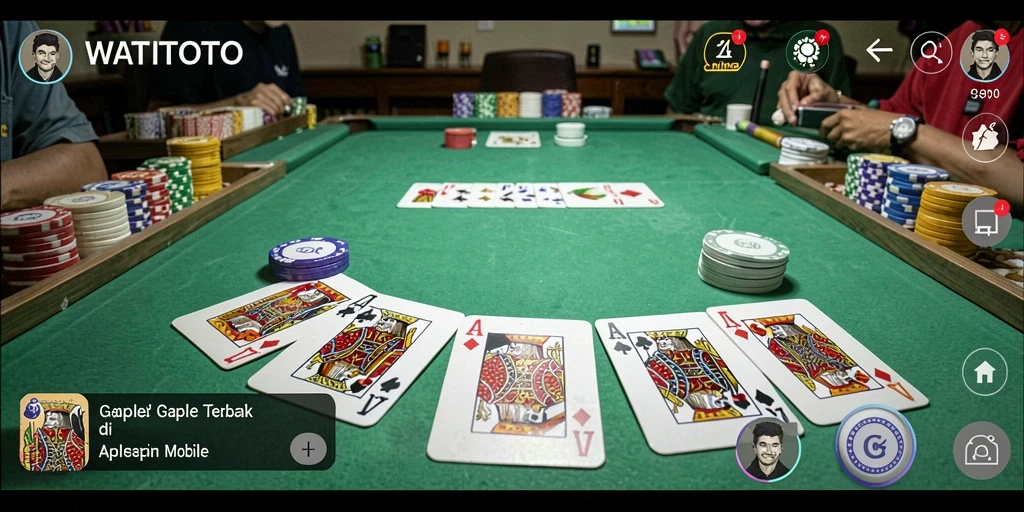 Gameplay seru dan menarik dalam permainan Gaple WATITOTO.